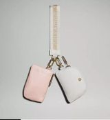 New in Bag  Dual Pouch Wristlet- Vapor/Gold/White Photo 0