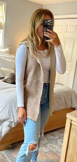 Dylan Tan Fuzzy Vest Photo 0