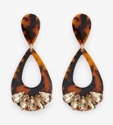 EXPRESS Drop Rhinestone Earrings New Photo 0