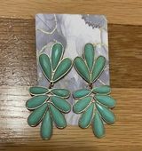 Aldo Green Floral Cascade Earrings Photo 0