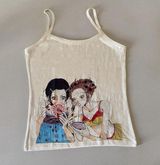 Nana Hachi Anime Tank Top Nana and Hachi Anime Cream Tshirt Tank Tee Tan Size M Photo 0