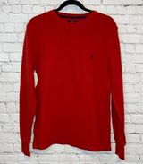 Polo Ralph Lauren Red Waffle Thermal Long Sleeve Shirt Photo 0