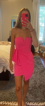 Pink Strapless Dress Photo 0