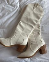 Princess Polly Billini White Cowboy Boots Photo 0
