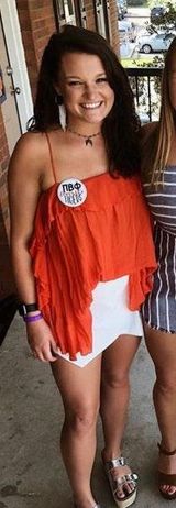 Free People orange ruffle tank top Photo 0