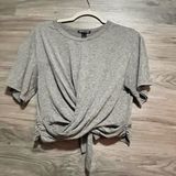 Mind Code Gray Crop Top Photo 0