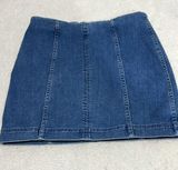 Free People Flattering Denim mini Skirt Size 12 Photo 0