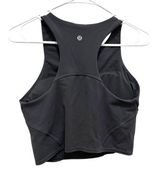 Lululemon slate gray 8 fast and free high neck crop tank bralette active top Photo 0