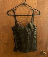 Fredericks of Hollywood black corset bustier lace goth size small Photo 0