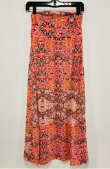 Ultra flirt maxi skirt! Pink long flowy women’s paisley skirt size medium! Photo 0
