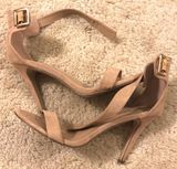 nude suede heels Size 6.5 Photo 0