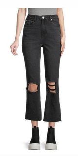 Avec Les Filles High-Rise Distressed Cropped Straight Jeans Photo 0