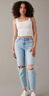 AE strigid curvy ripped mom jean Photo 0