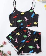 SheIn Dinosaur Print Crop Cami PJ Set Photo 0