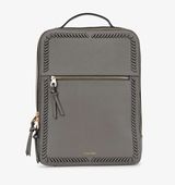 Calpak Kaya Gray Leather Laptop Backpack 15” Photo 0