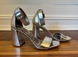 Circus by Sam Edelman Silver Women's Chunky Heels Size 8.5 Photo 0