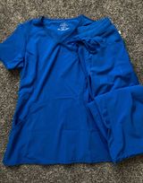 infinity Royal Blue Scrub Set Photo 0