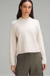 Lululemon Brushed Cotton Merino Blend Crewneck Sweater Pullover Womens Size M Photo 0