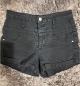 Charlotte Russe Refuge Black High-Waisted Shorts Photo 0
