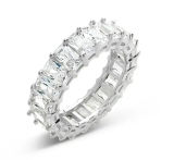 NWT Sterling Silver Nordstrom Emerald Cut CZ Eternity Band Photo 0