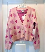 NWT Cupcakes & Cashmere Pink Valentine Heart Cardigan Size Small Photo 0