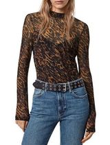 ALLSAINTS Ambient Elia leopard print Bodysuit size small Photo 0