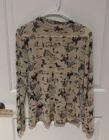 Tan mesh Rodeo patterned long sleeve Photo 0