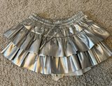 Silver Mini Skirt Size M Photo 0