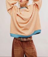 Free People Striped Crewneck Oversized Photo 0