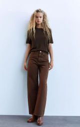 Brown ZARA Straight Jeans Photo 0
