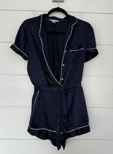 Victoria’s Secret Women’s Small Silky Navy Sleep Romper Photo 0