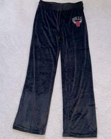 Nba Cutest Black Velour Chicago Bulls Tracksuit Sweatpants Photo 0