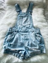 Divided Women’s Distressed Overall Shorts Photo 0