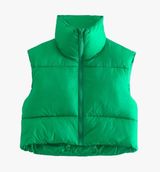 Green Puffer Vest Amazon Cropped Photo 0