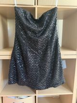 Black Sequin Strapless Dress/Romper Lulus Photo 0