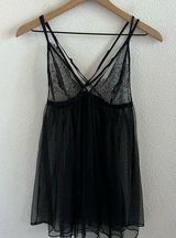 Victoria's Secret Black Strappy Lace and Mesh Lingerie XL Photo 0
