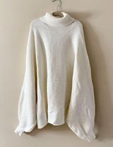 Pink lily white oversized knit sweater Photo 0