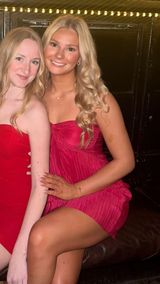 s Hit Pink Strapless Dress Photo 0