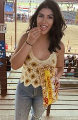 Dillard's crochet sunflower top Photo 0