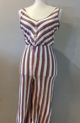 Caution to the Wind Red White & Blue Jumpsuit  Photo 0
