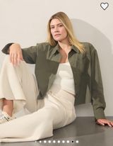 Athleta Midday Cropped Poplin Shirt  Photo 0