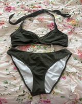 PINK - Victoria's Secret Army Green Bikini Set Photo 0