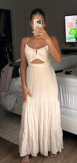EXPRESS white long maxi dress Photo 0