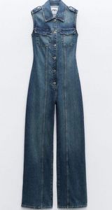 ZARA Denim Jumpsuit Photo 0