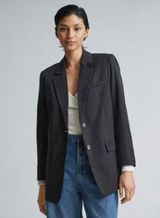 Everlane NWT  Tencel Cotton Oversized Black Blazer 8 Photo 0