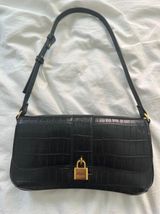 Black Croc Purse Shoulder Bag Photo 0