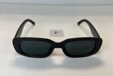 Retro Rectangle Small Black Sunglasses / 90s Rectangle Black Sunglasses Photo 0