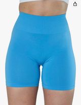 AUROLA Azure Blue Intensify Seamless Shorts Photo 0