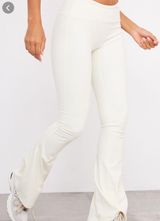 Pretty Little Thing White Flare Yoga Pants Photo 0