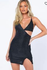 Black Sparkly Cutout Dress Photo 0